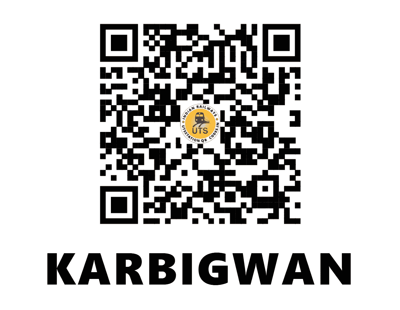 UTS QR Code for KARBIGWAN - KBN (NC - UTTAR PRADESH)